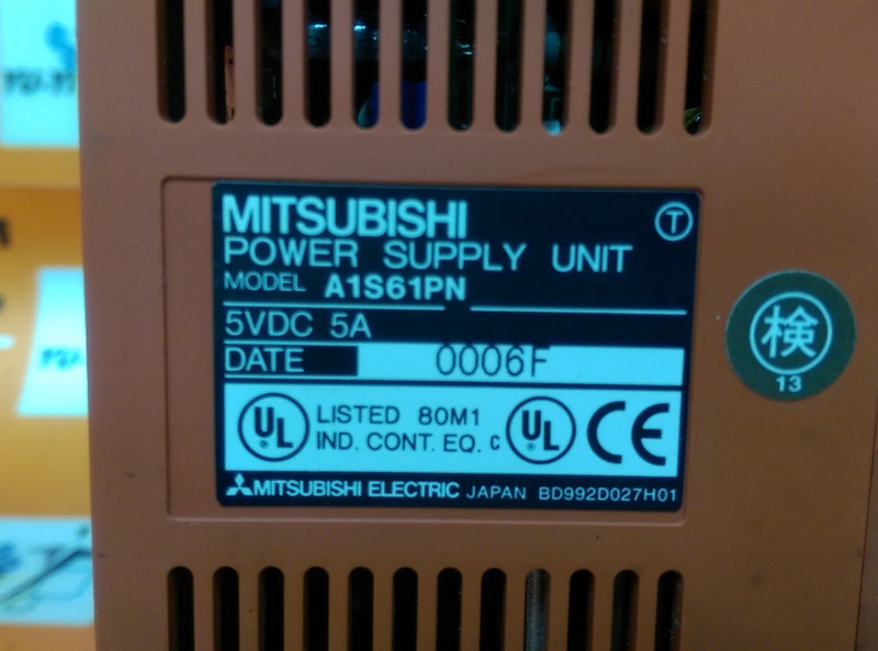 MITSUBISHI A1S61PN Power Supply Module 裕益科技自動化設備可程式編碼器PLC分散式控制系統DCS